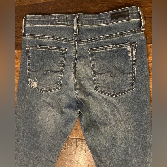 AG Adriano Goldschmied Farrah High Rise Skinny Ankle 28Wx30L Distressed Jeans - Picture 5 of 9